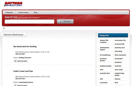 Daytona Florida Directory